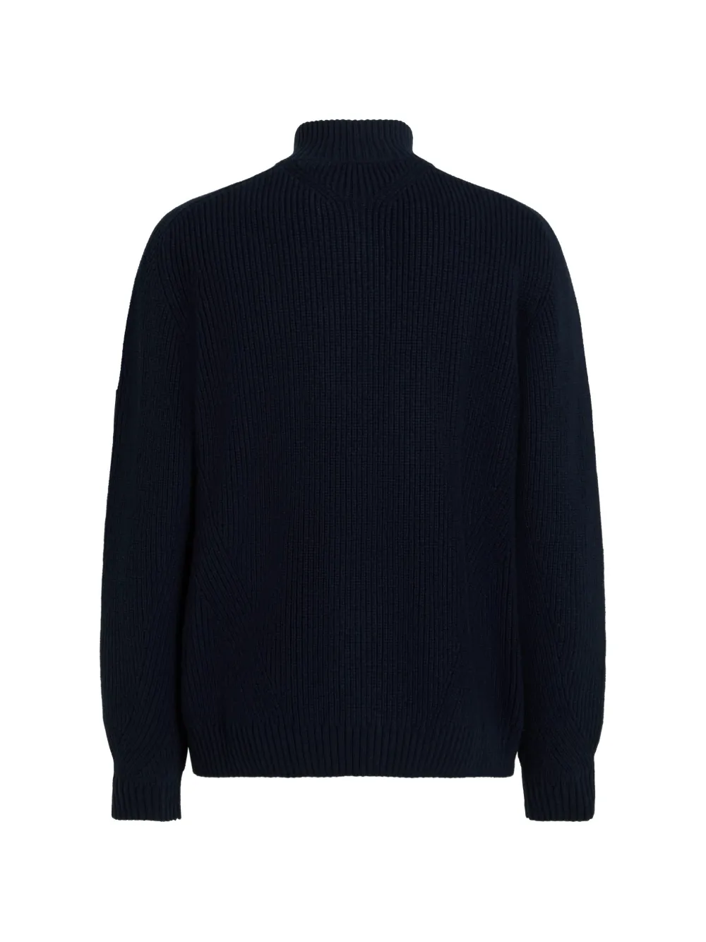 Karl Lagerfeld Jeans Ribgebreide trui met halve rits Blauw