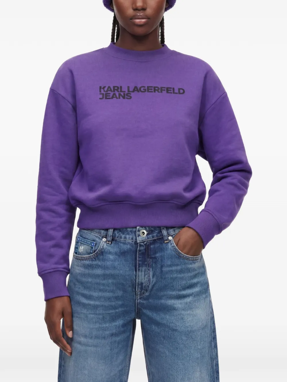 Karl Lagerfeld Jeans Sweater met logo Paars