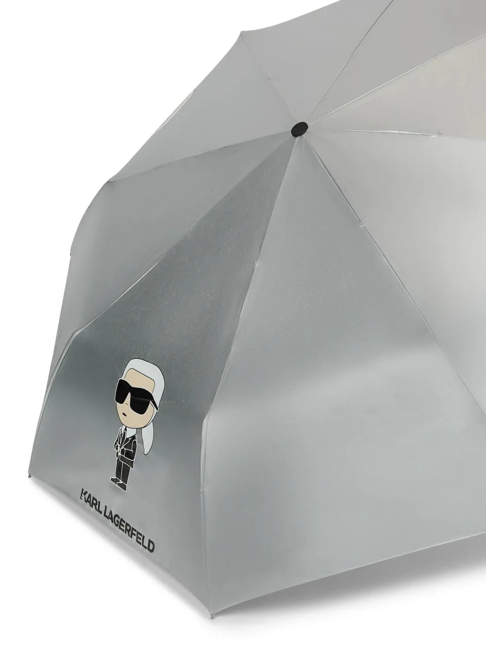 Karl Lagerfeld Ikon Karl metallic paraplu Zilver