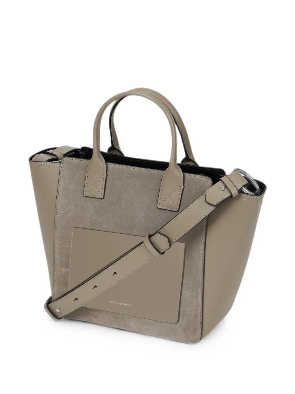 Karl Lagerfeld small K Daily suede tote bag Grijs