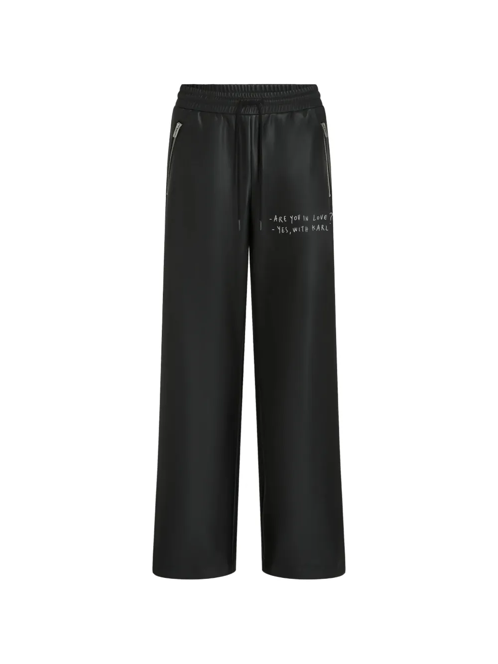 Karl Lagerfeld Jeans x Pietro Terzini pantalon de jogging à slogan imprimé - Noir Karl Lagerfeld Jeans x Pietro Terzini pantalon de jogging à slogan imprimé - Noir