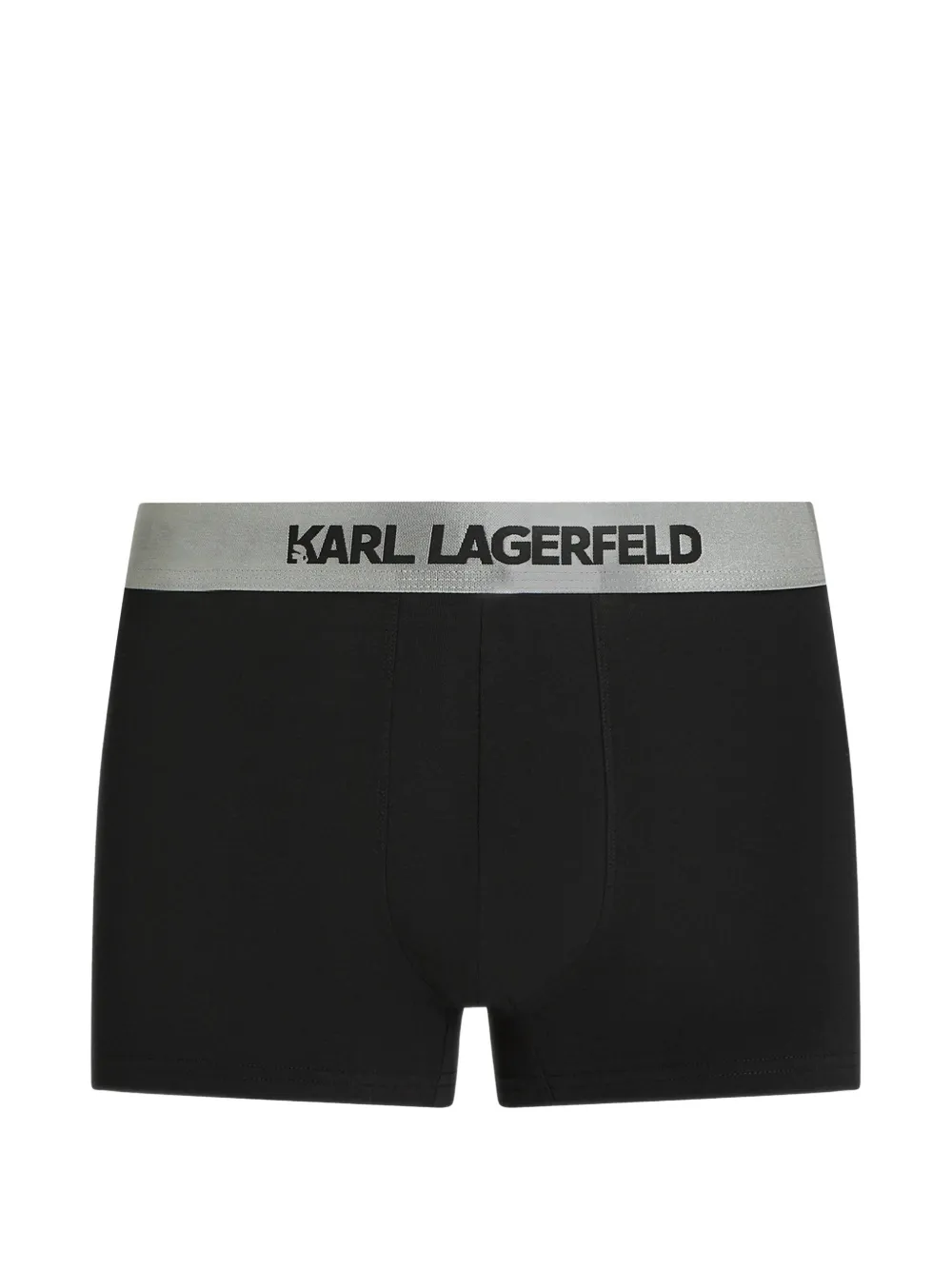Karl Lagerfeld Drie metallic boxershorts met logo Zwart