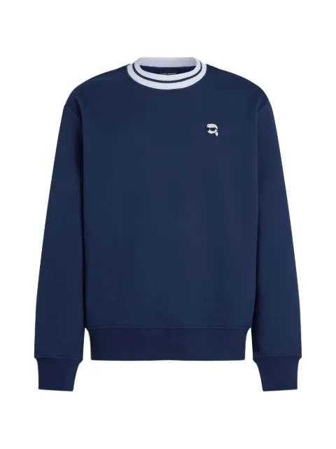 Karl Lagerfeld Ikon striped-neck sweatshirt