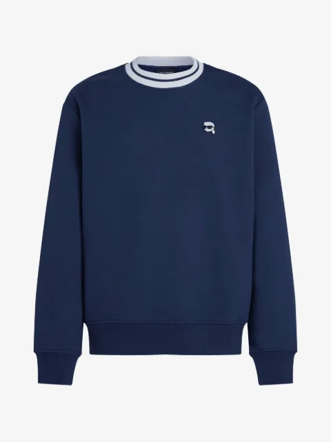 Karl Lagerfeld Ikon striped-neck sweatshirt