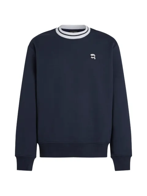 Karl Lagerfeld Ikon striped-neck sweatshirt