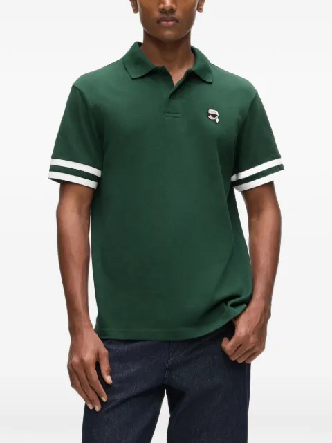 Karl Lagerfeld Ikon striped sleeve polo shirt