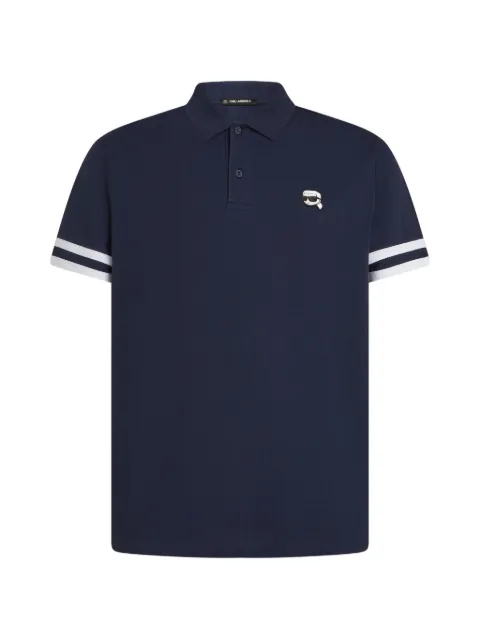 Karl Lagerfeld Ikon striped sleeve polo shirt