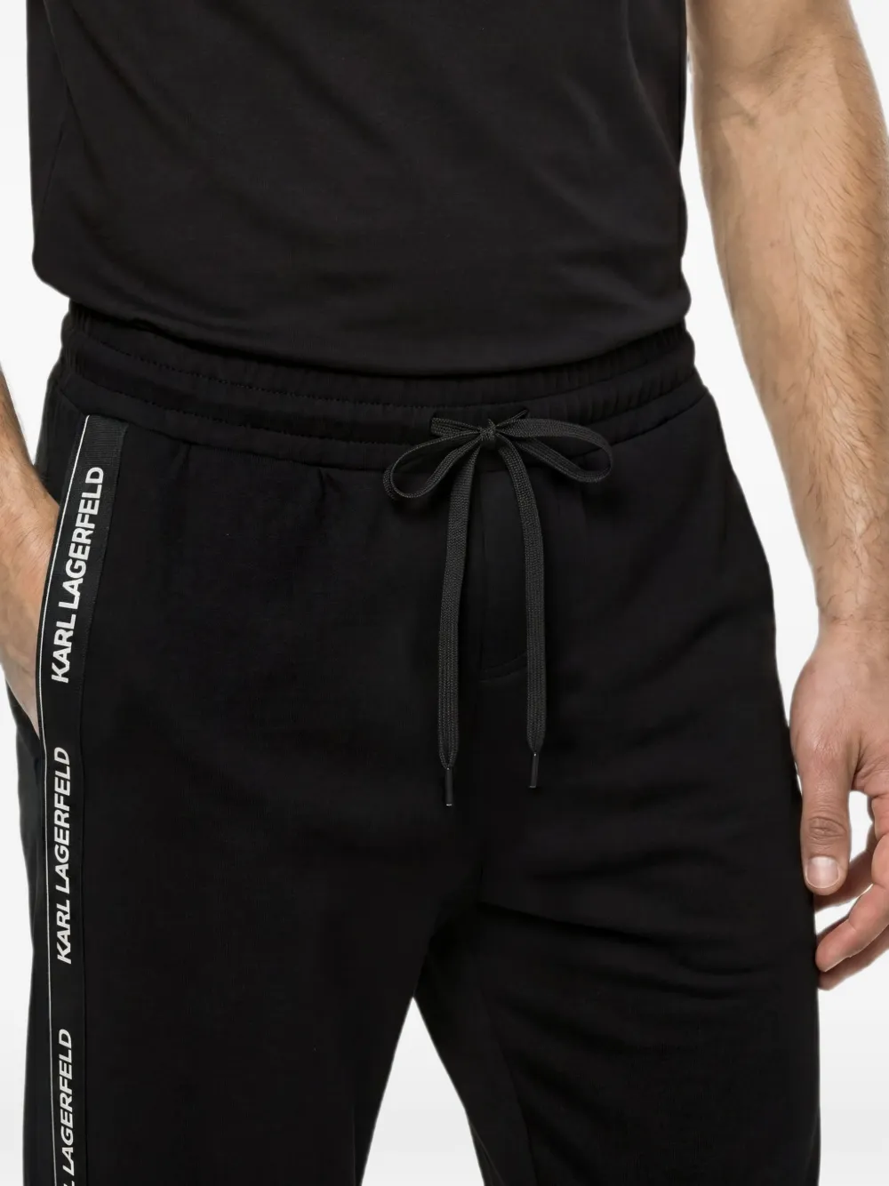 Karl Lagerfeld Trainingsbroek met logoband Zwart