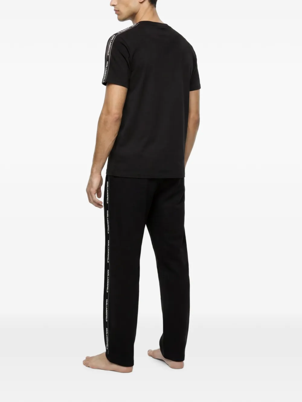 Karl Lagerfeld Trainingsbroek met logoband Zwart