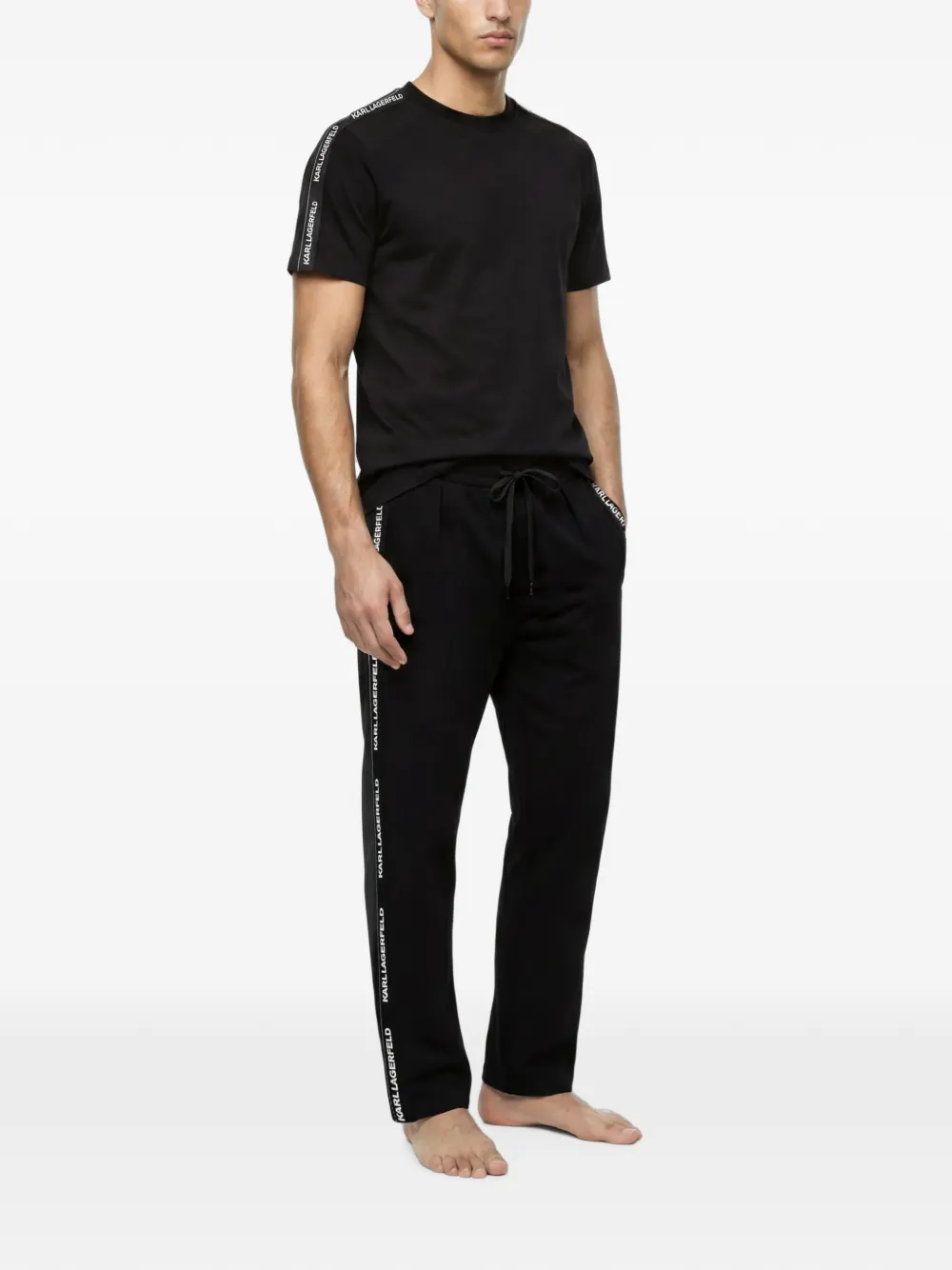 Karl Lagerfeld Trainingsbroek met logoband Zwart
