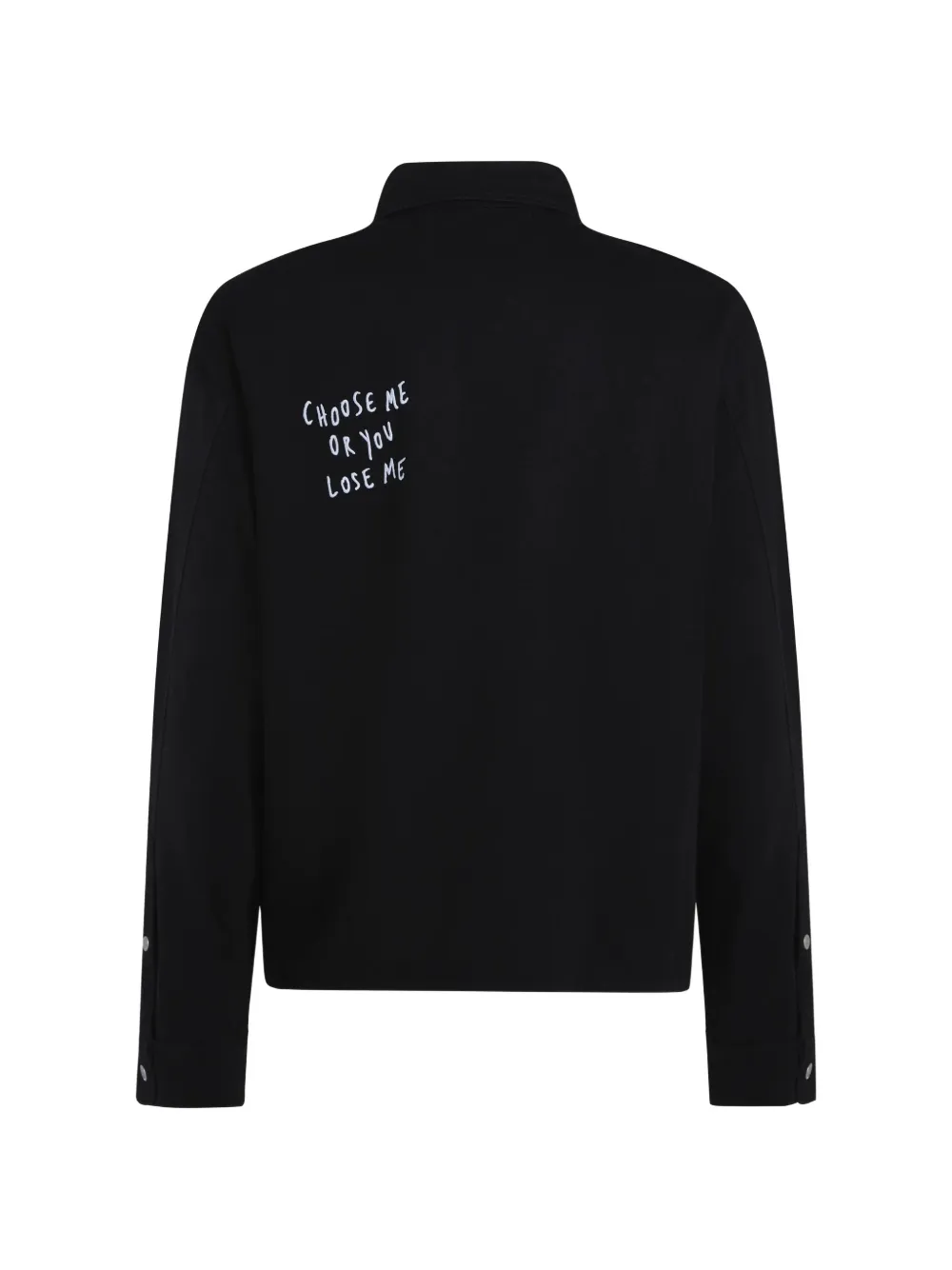Karl Lagerfeld Jeans x Pietro Terzini shirtjack met logo-patch Zwart