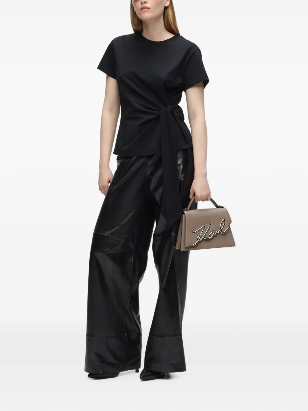 Karl Lagerfeld K Signature medium schoudertas Grijs
