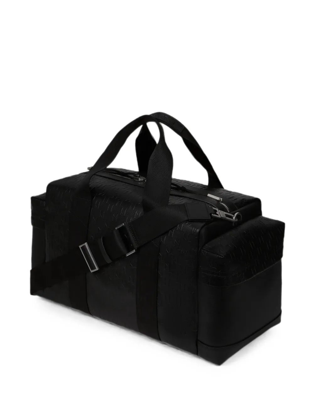 Karl Lagerfeld Borsa Weekender traforata con monogramma - Nero