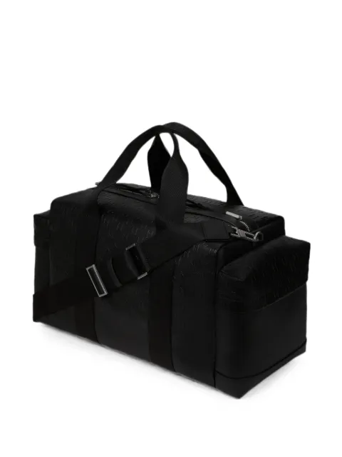 Karl Lagerfeld monogram perforated weekender bag