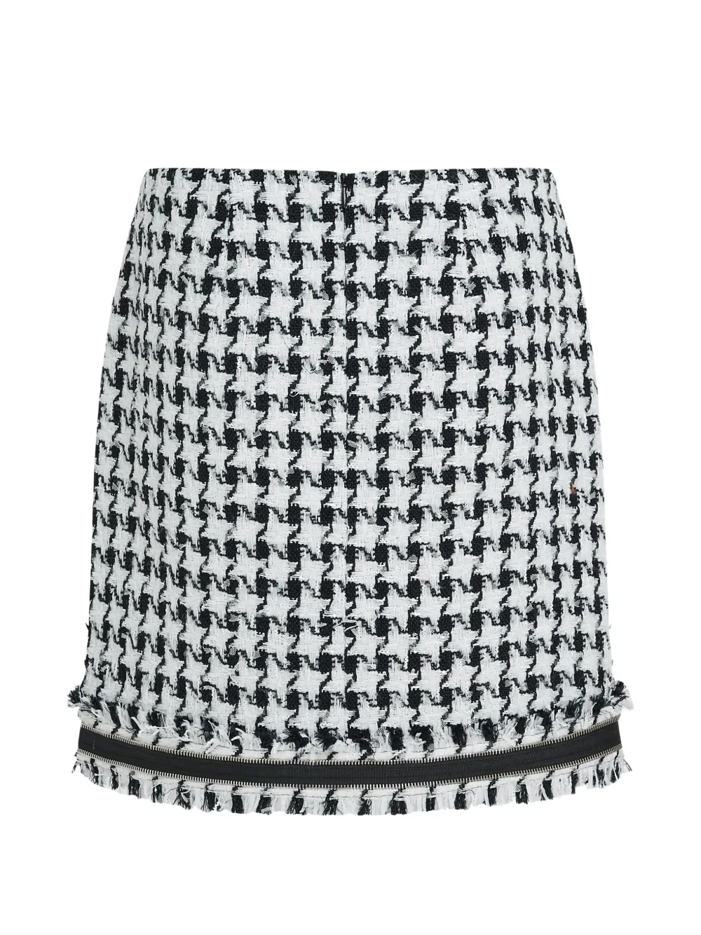 Karl Lagerfeld Bouclé mini-rok met pied-de-poule print Wit