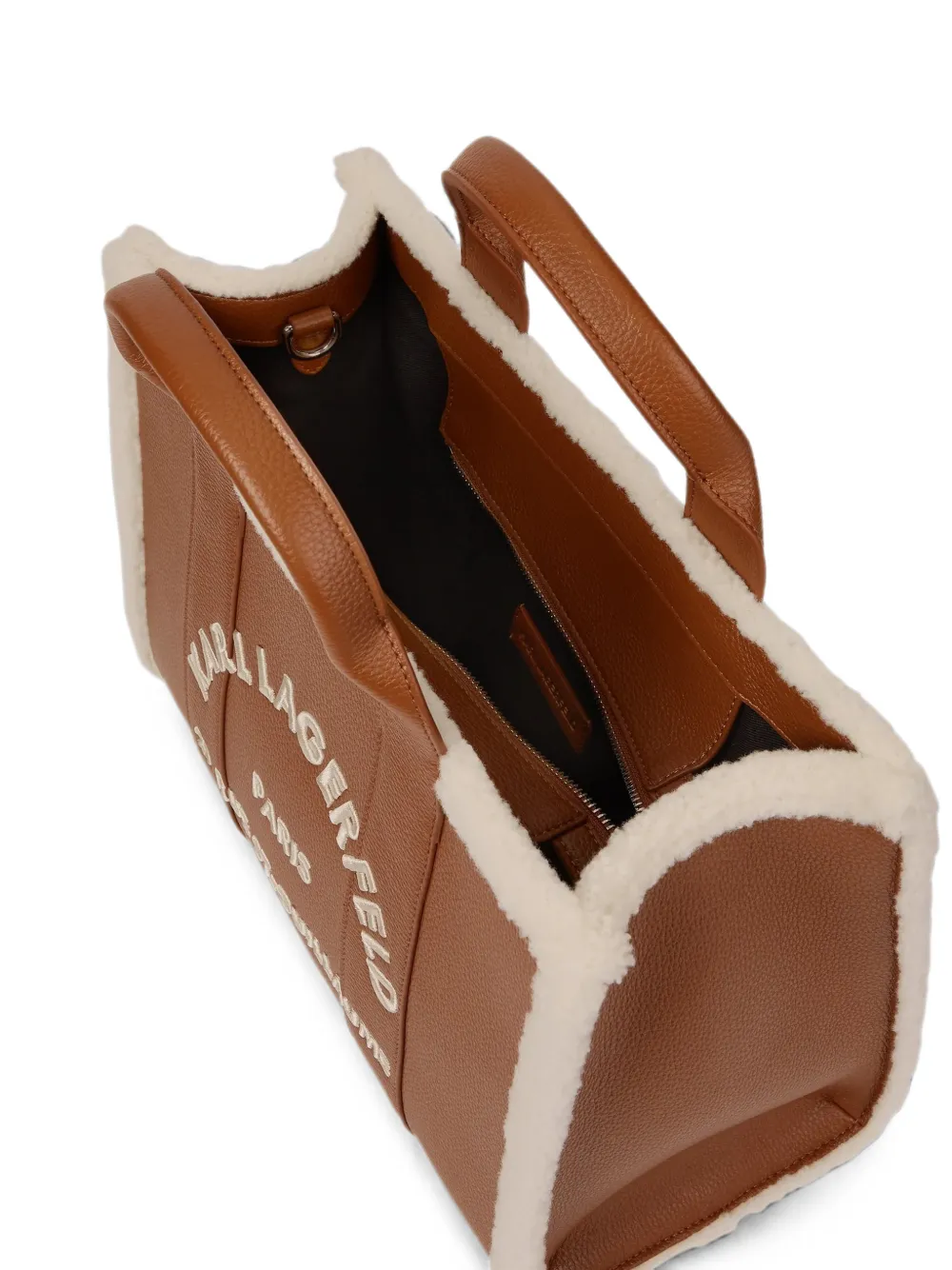 Karl Lagerfeld Medium Rue St-Guillaume vierkante lammy shopper Bruin