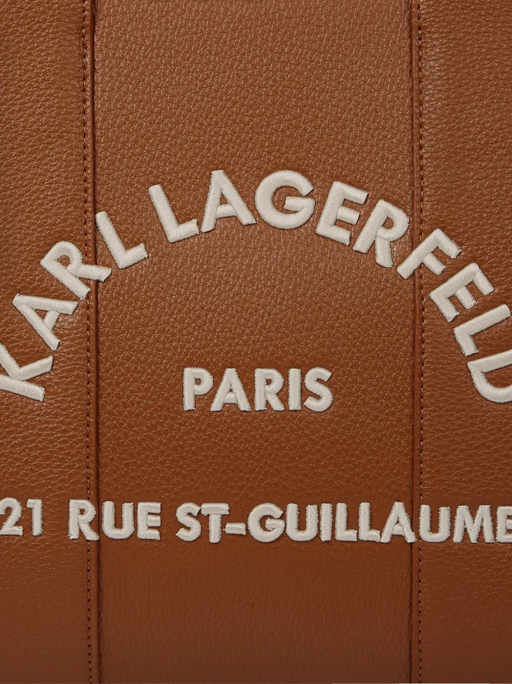 Karl Lagerfeld Medium Rue St-Guillaume vierkante lammy shopper Bruin