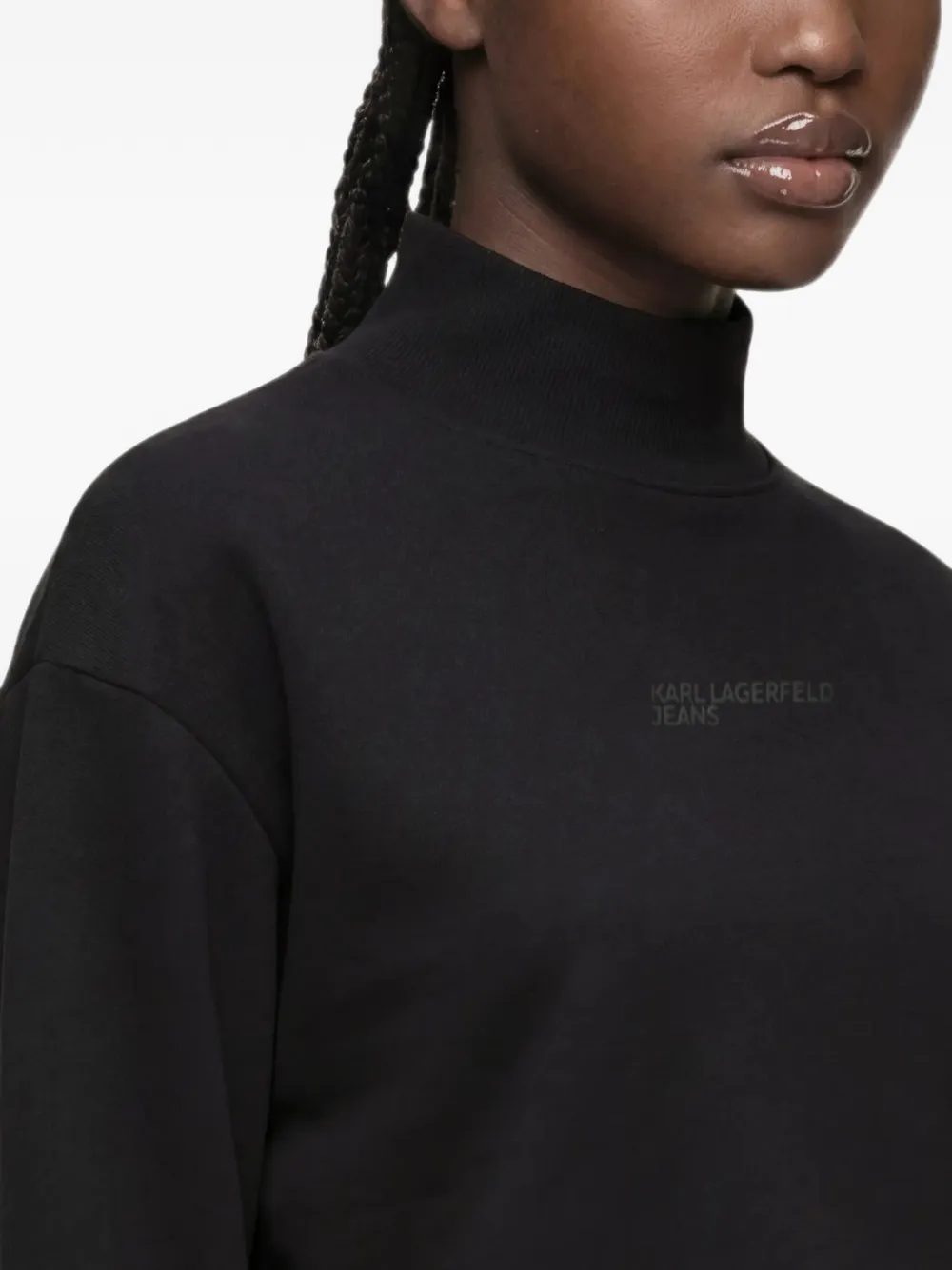 Karl Lagerfeld Jeans Sweater met uitgesneden details Zwart
