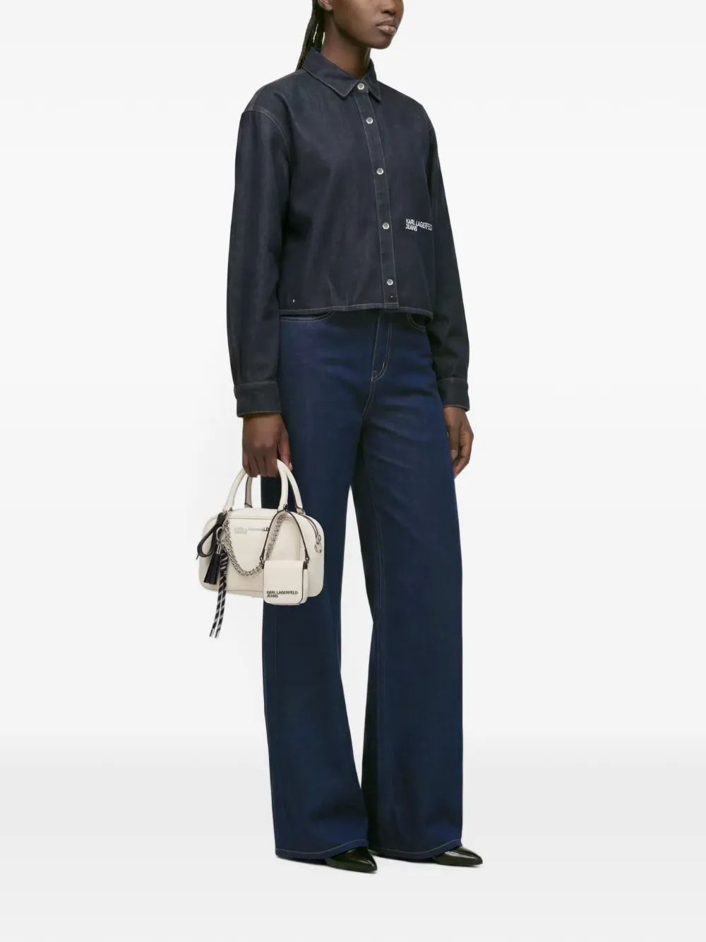 Karl Lagerfeld Jeans met wijde pijpen Blauw