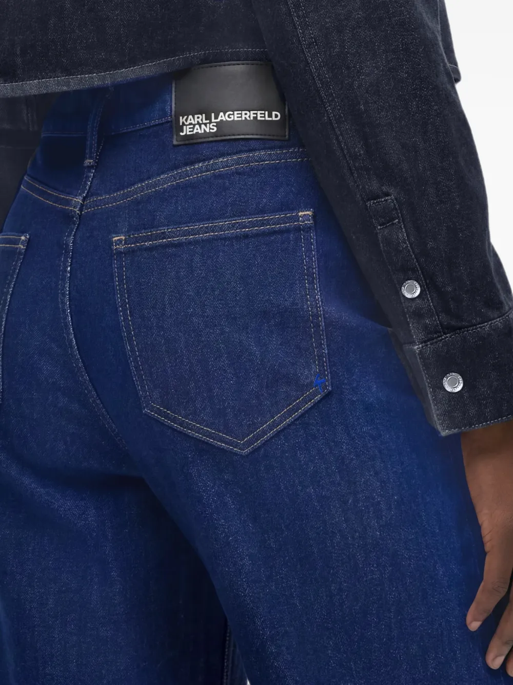 Karl Lagerfeld Jeans met wijde pijpen Blauw