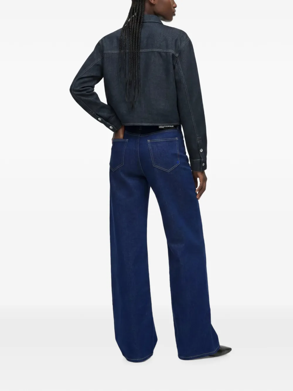 Karl Lagerfeld Jeans met wijde pijpen Blauw