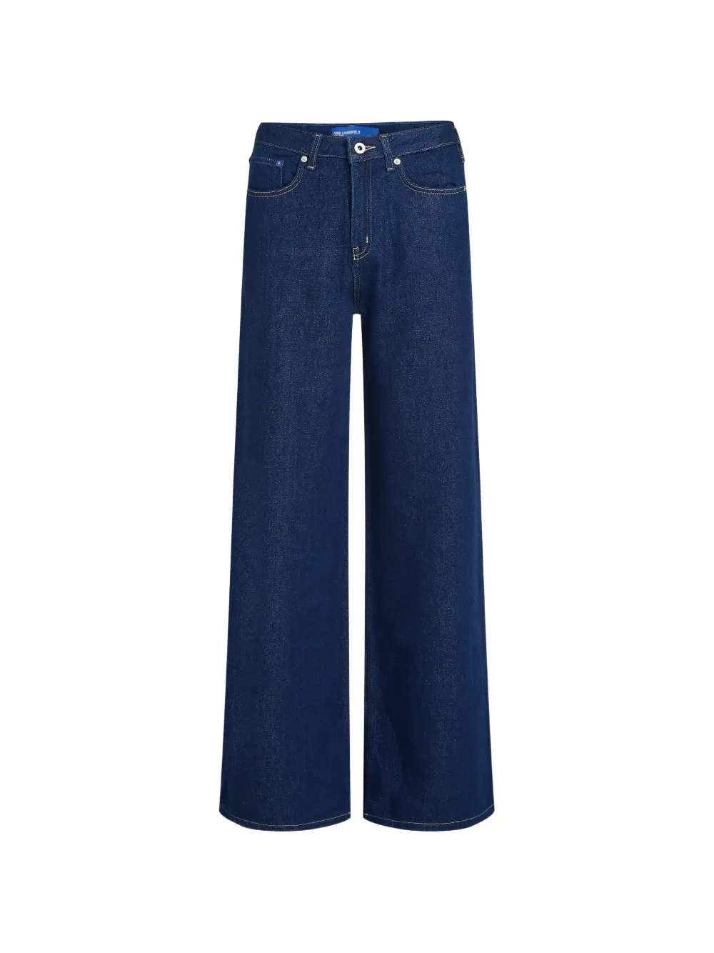 Karl Lagerfeld Jeans High-Waist-Jeans mit weitem Bein - Blau