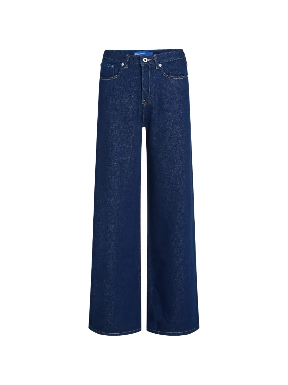 Karl Lagerfeld Jeans High-Waist-Jeans mit weitem Bein - Blau