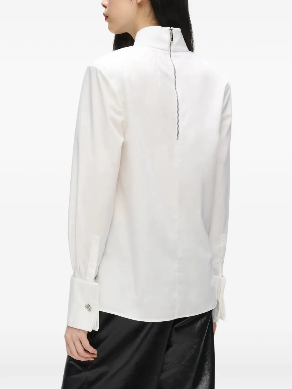 Karl Lagerfeld Blouse met hoge hals Wit