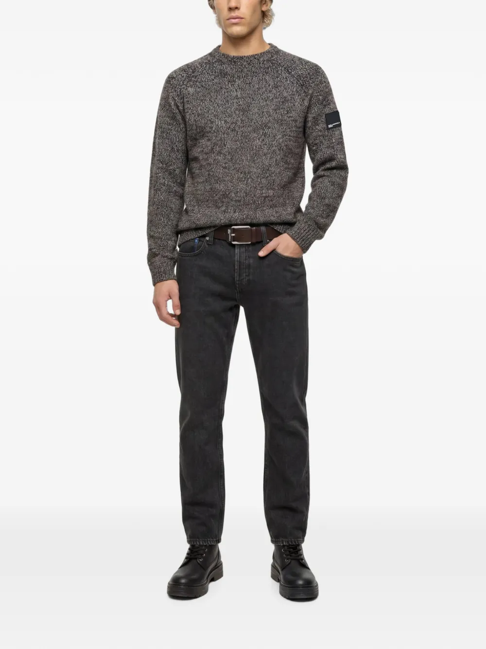 Karl Lagerfeld Jeans Gebreide trui met raglan mouwen Grijs