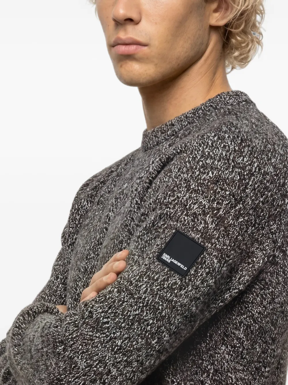Karl Lagerfeld Jeans Gebreide trui met raglan mouwen Grijs
