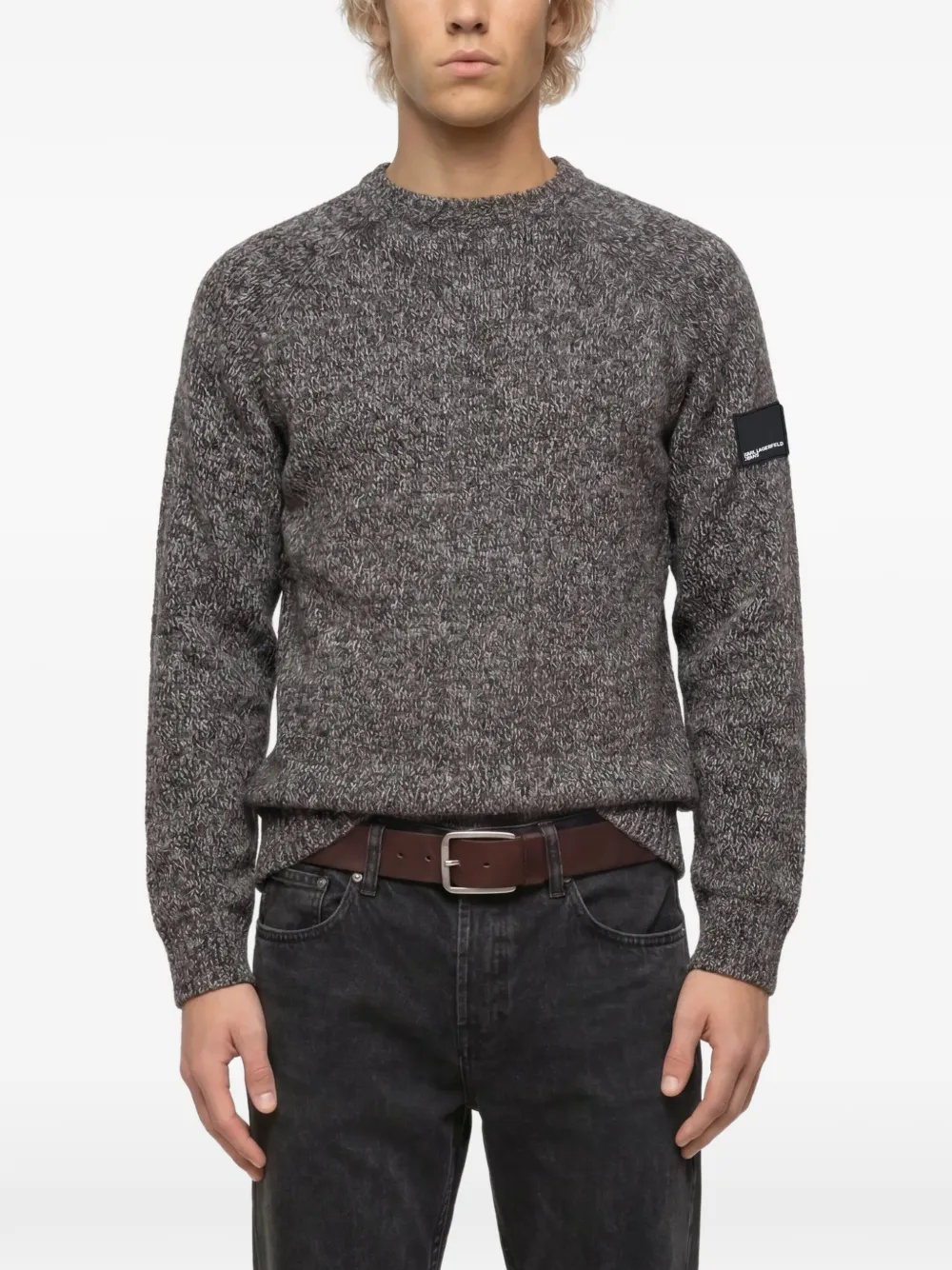 Karl Lagerfeld Jeans Gebreide trui met raglan mouwen Grijs