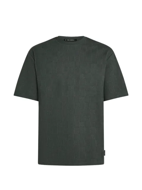Karl Lagerfeld camiseta a cuadros con monograma
