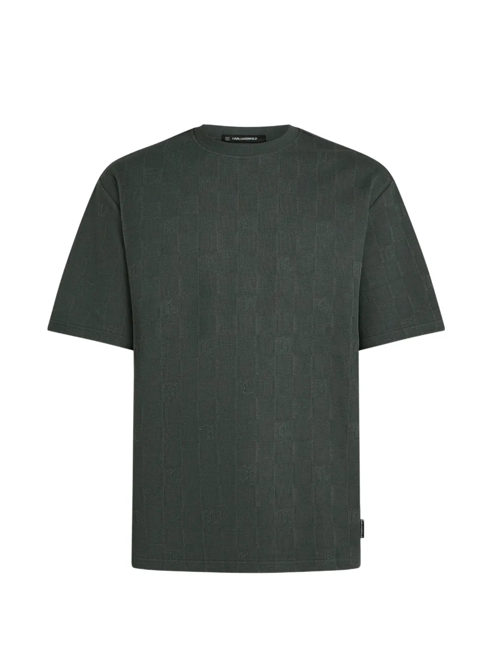 Karl Lagerfeld Geruit T-shirt met monogram Groen