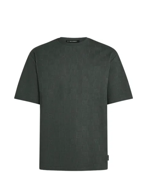 Karl Lagerfeld t-shirt à carreaux et motif monogrammé