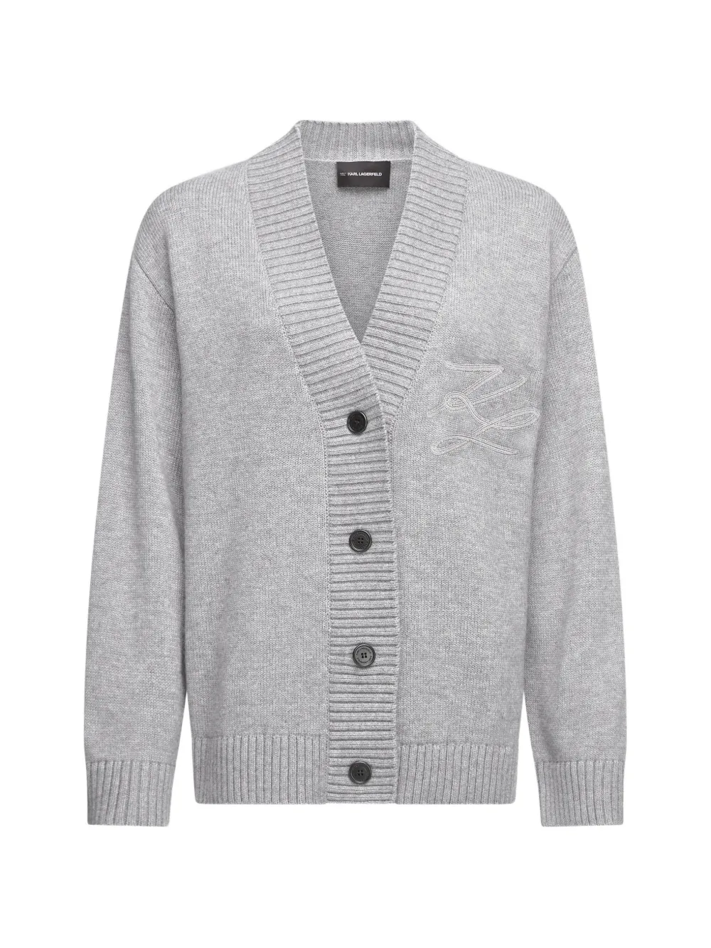 Karl Lagerfeld soutache cardigan - Grigio