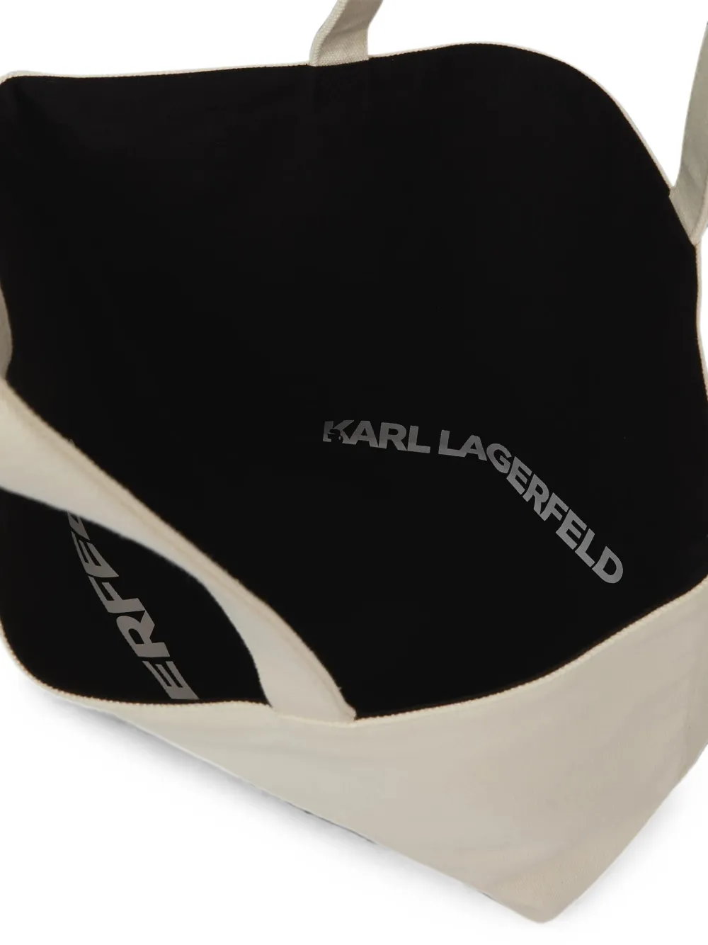 Karl Lagerfeld Ikon Karl and Choupette omkeerbare shopper Beige