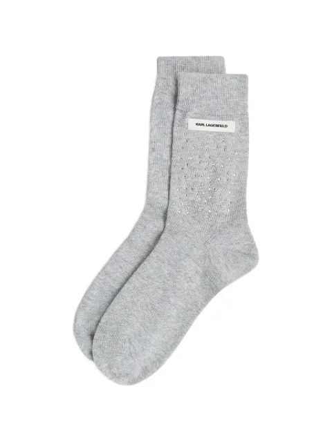 Karl Lagerfeld chaussettes à logo strassé