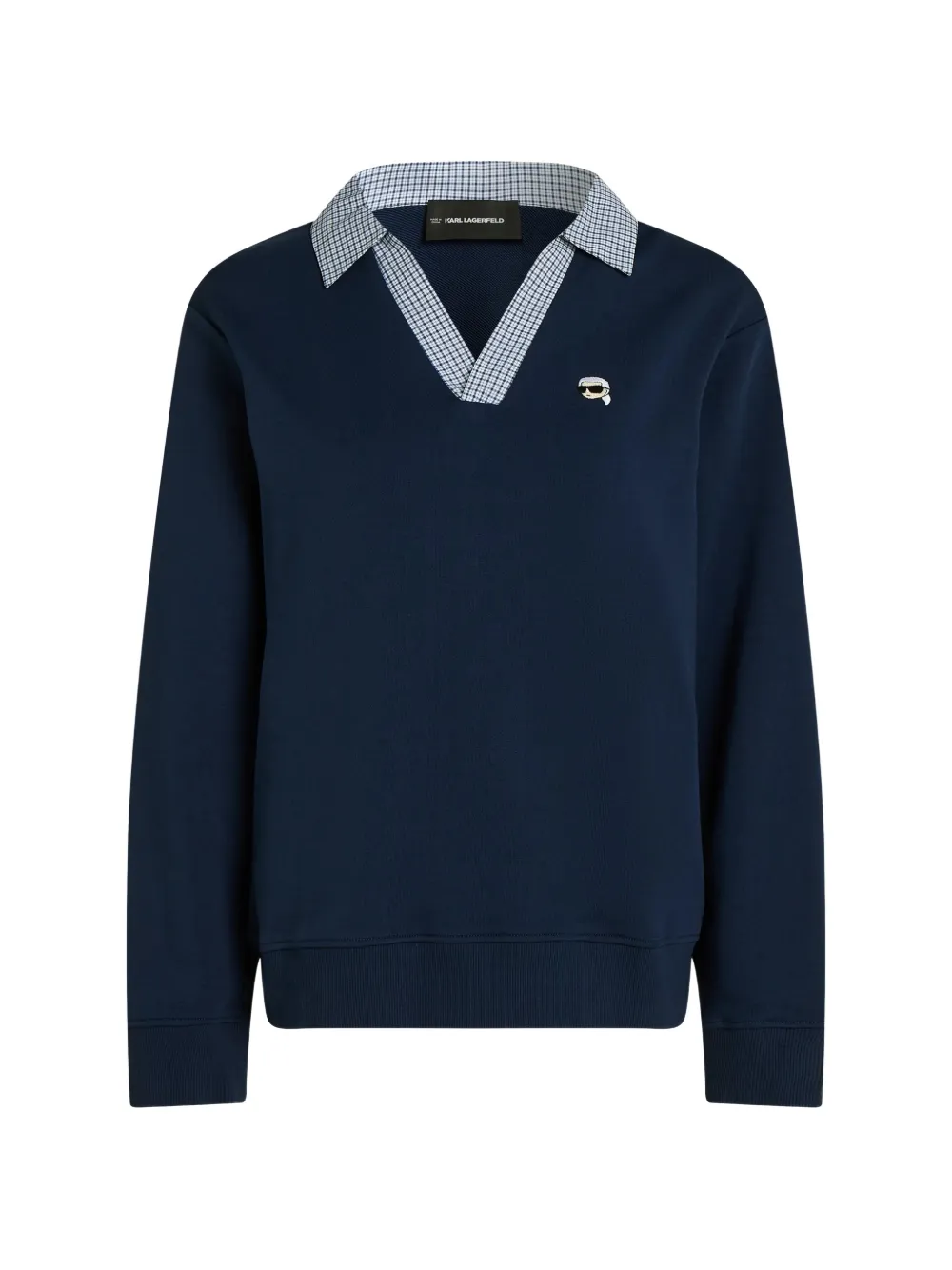 Karl Lagerfeld Felpa Ikon con scollo a V - Blu