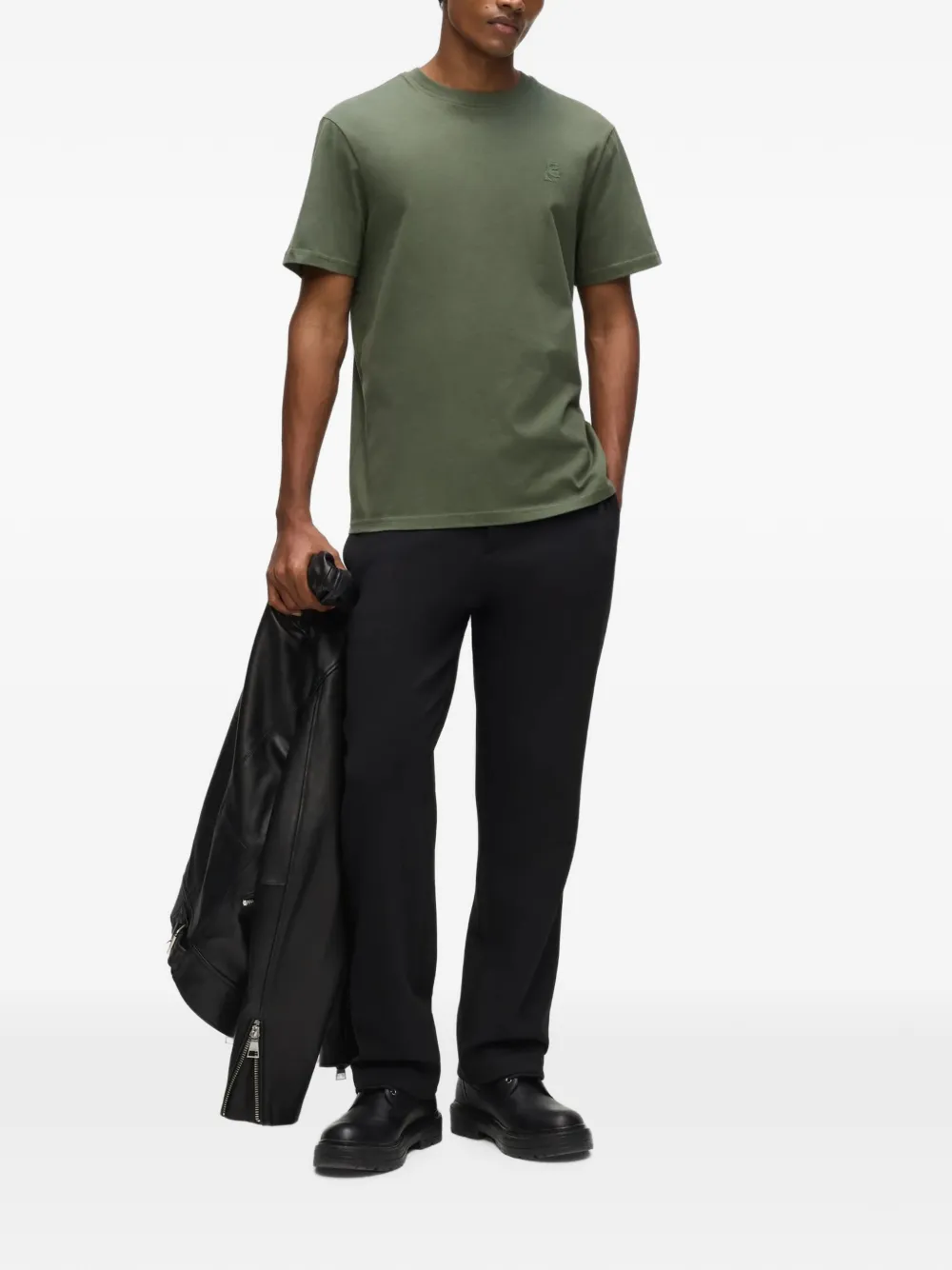 Karl Lagerfeld Rue St-Guillaume relaxed T-shirt Groen
