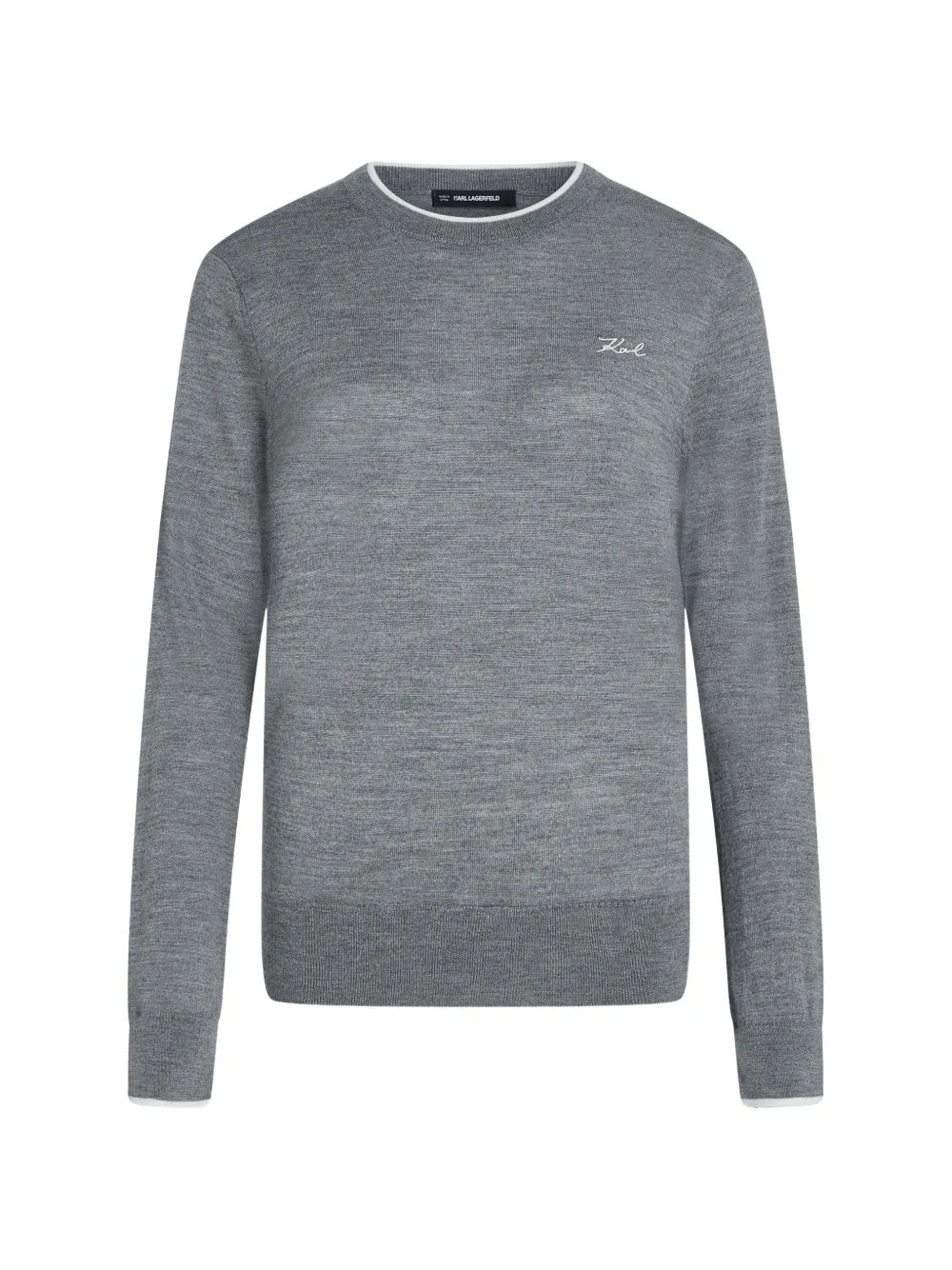 Karl Lagerfeld merino wool crew-neck sweater - Grigio