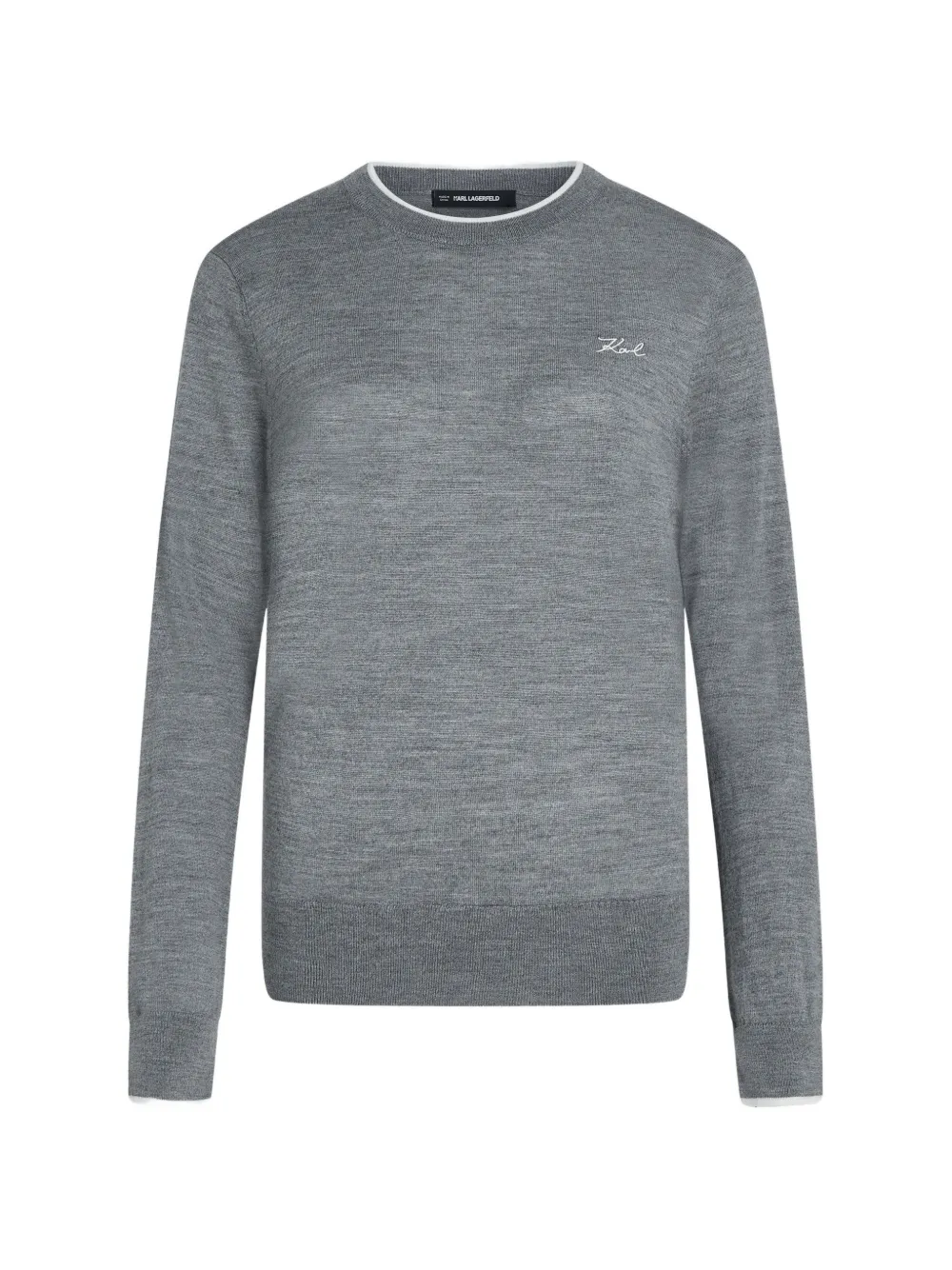 Karl Lagerfeld merino wool crew-neck sweater - Grigio