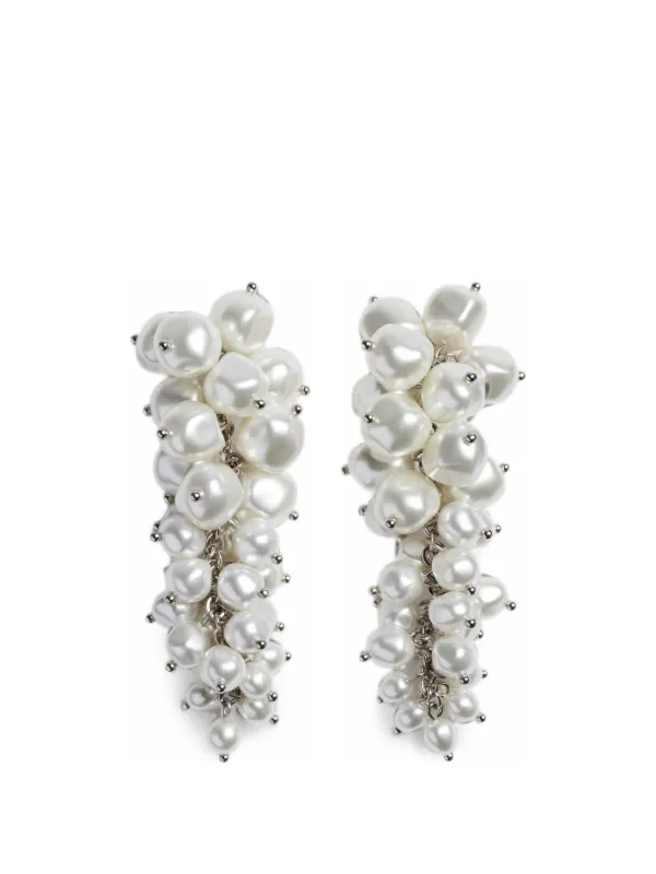 Simone Rocha Pearl-cluster Drip Earrings in White