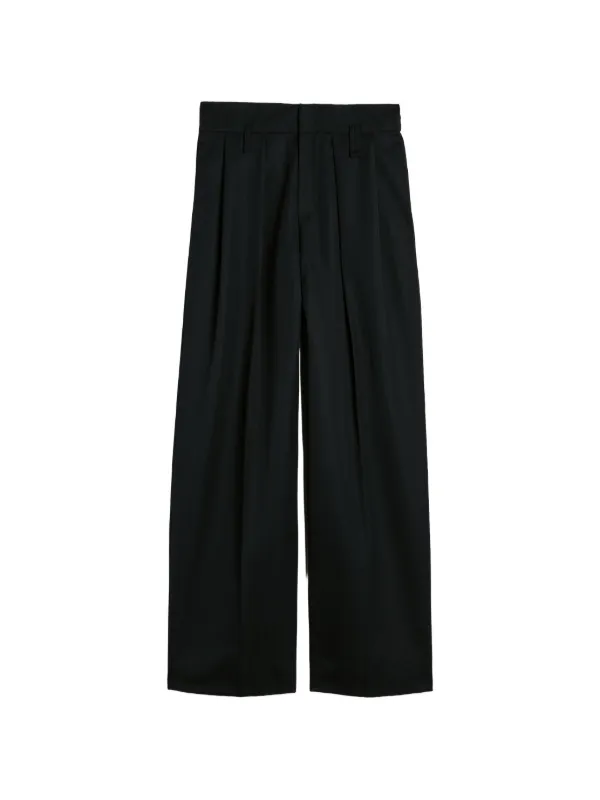 Simone Rocha Peeling-waist Wide-leg Trousers in Black
