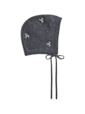 Simone Rocha crystal-embellished Knitted Balaclava | Grey