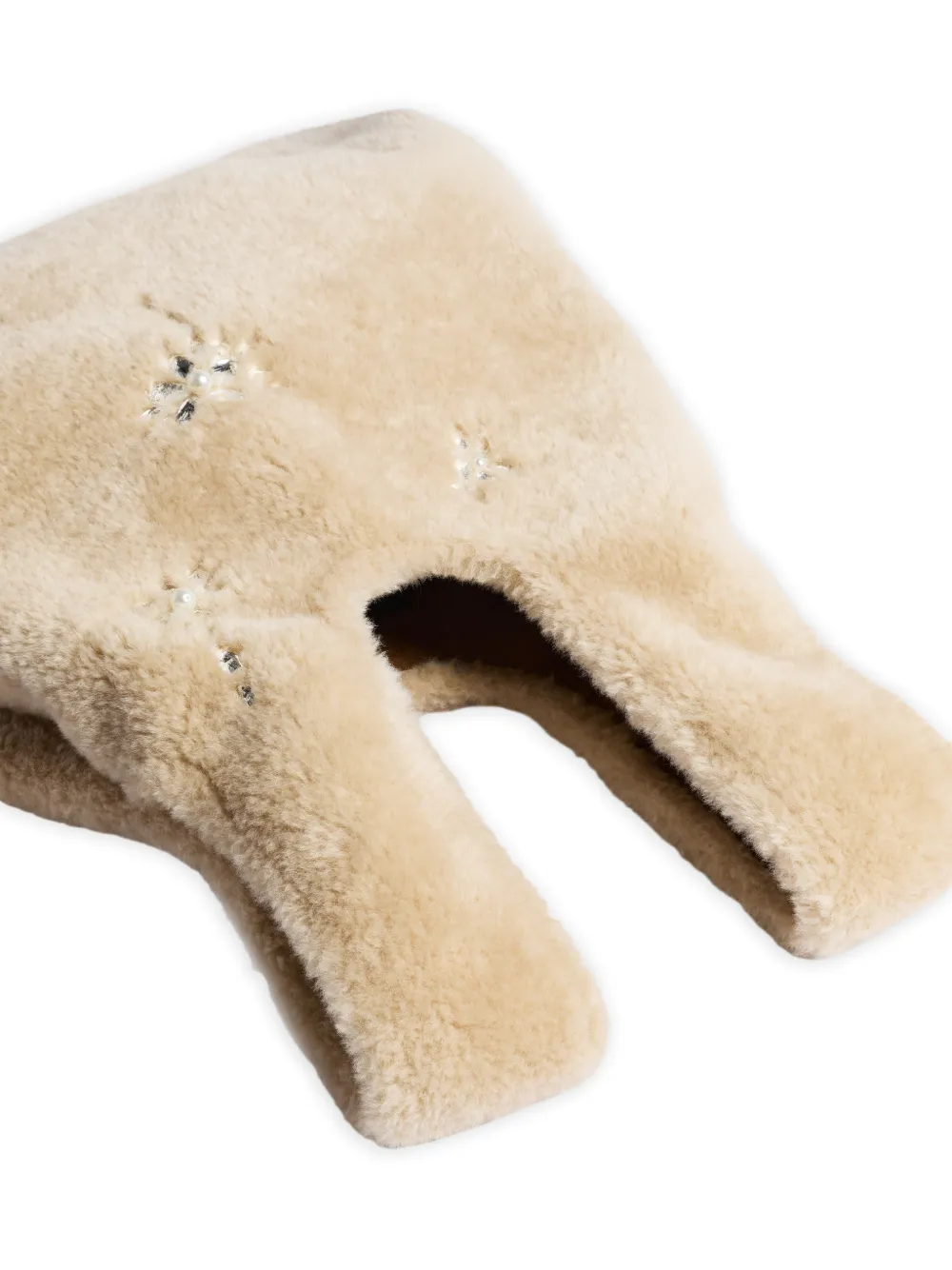 Simone Rocha Embellished Faux-fur Tote Bag in Neutrals, view 2