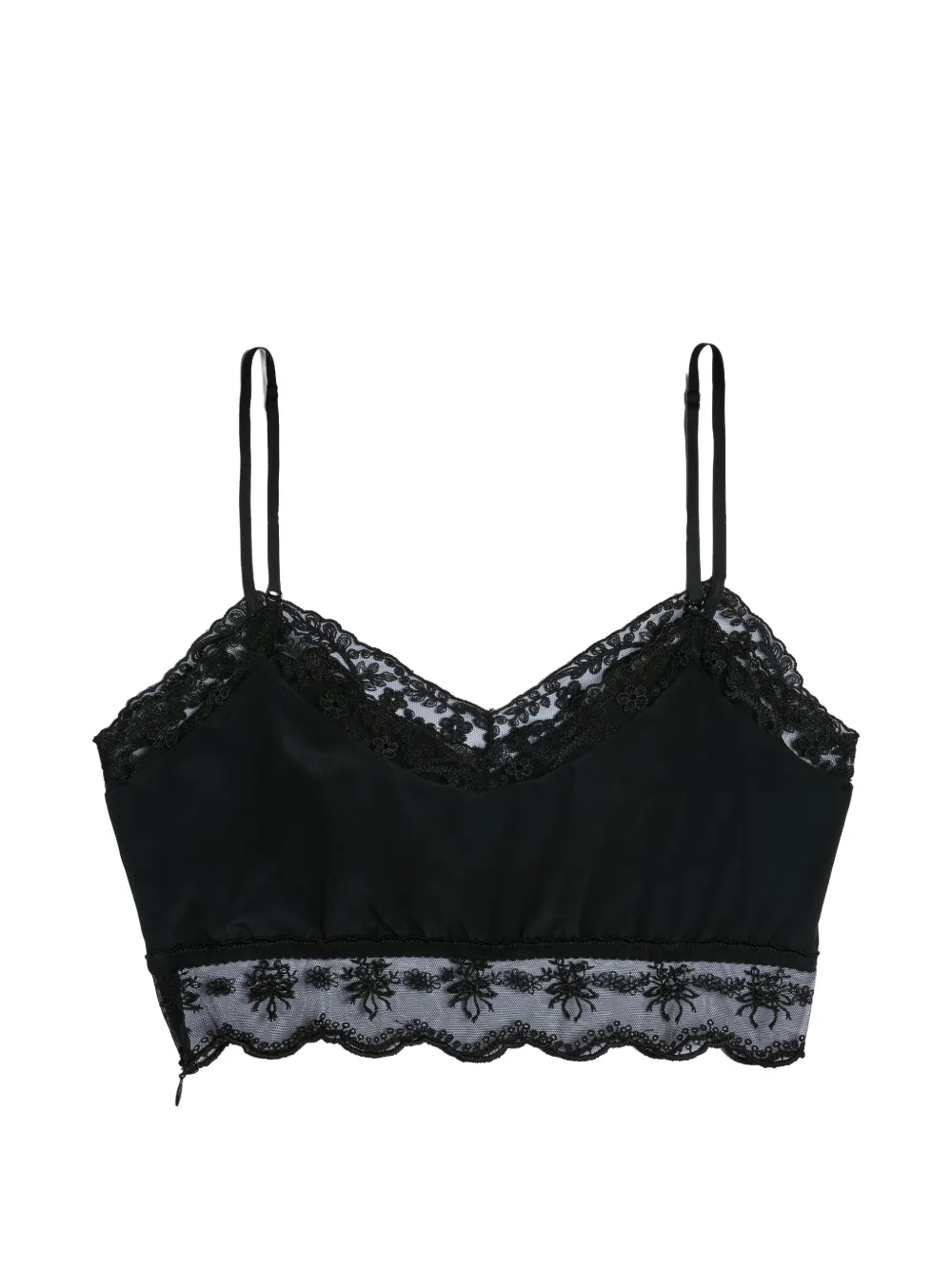 Simone Rocha Negligee bralette met kanten afwerking Zwart