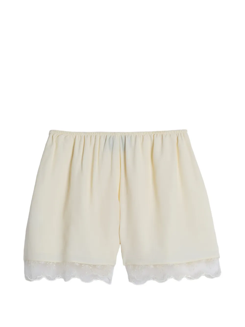 Simone Rocha lace-trim negligée mini shorts - Toni neutri