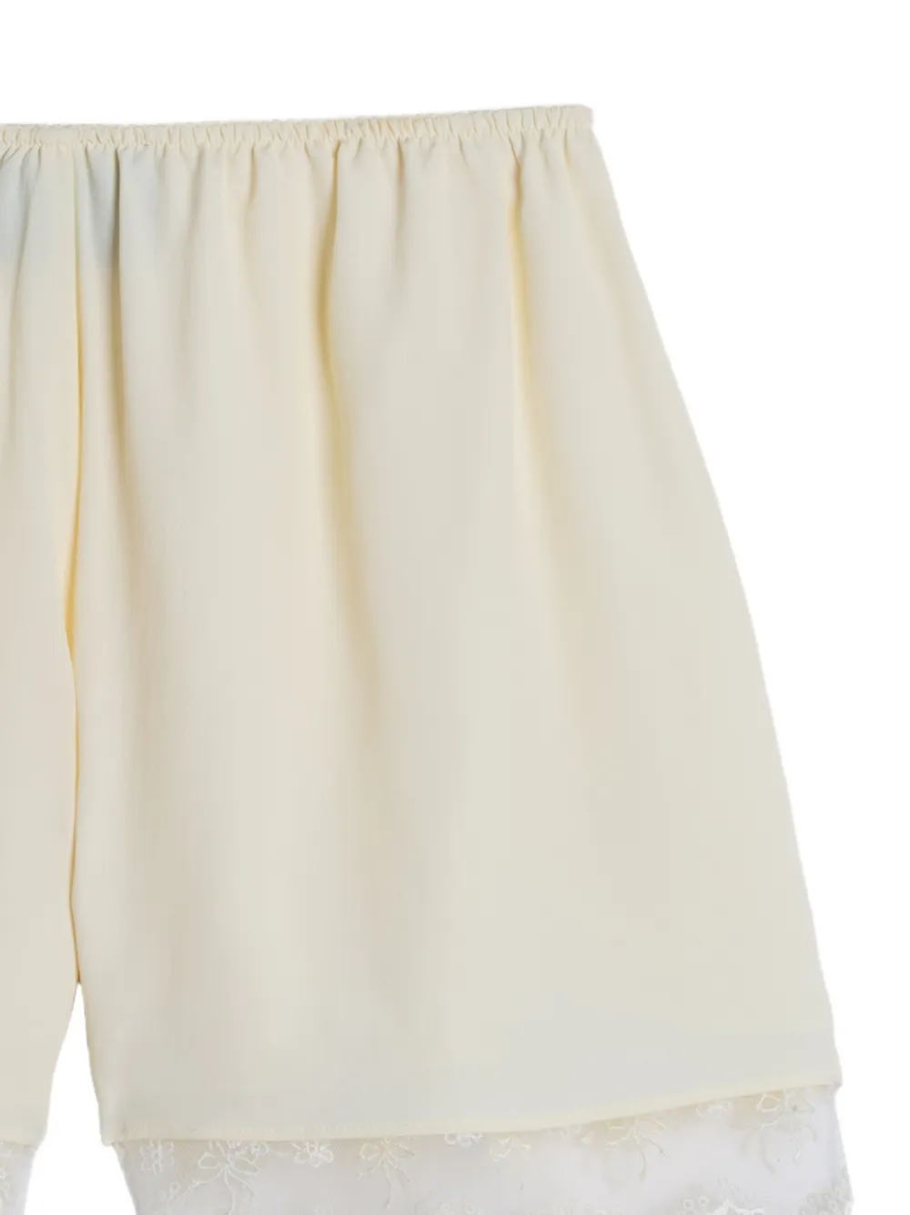 Simone Rocha Negligée mini-shorts met kanten afwerking Beige