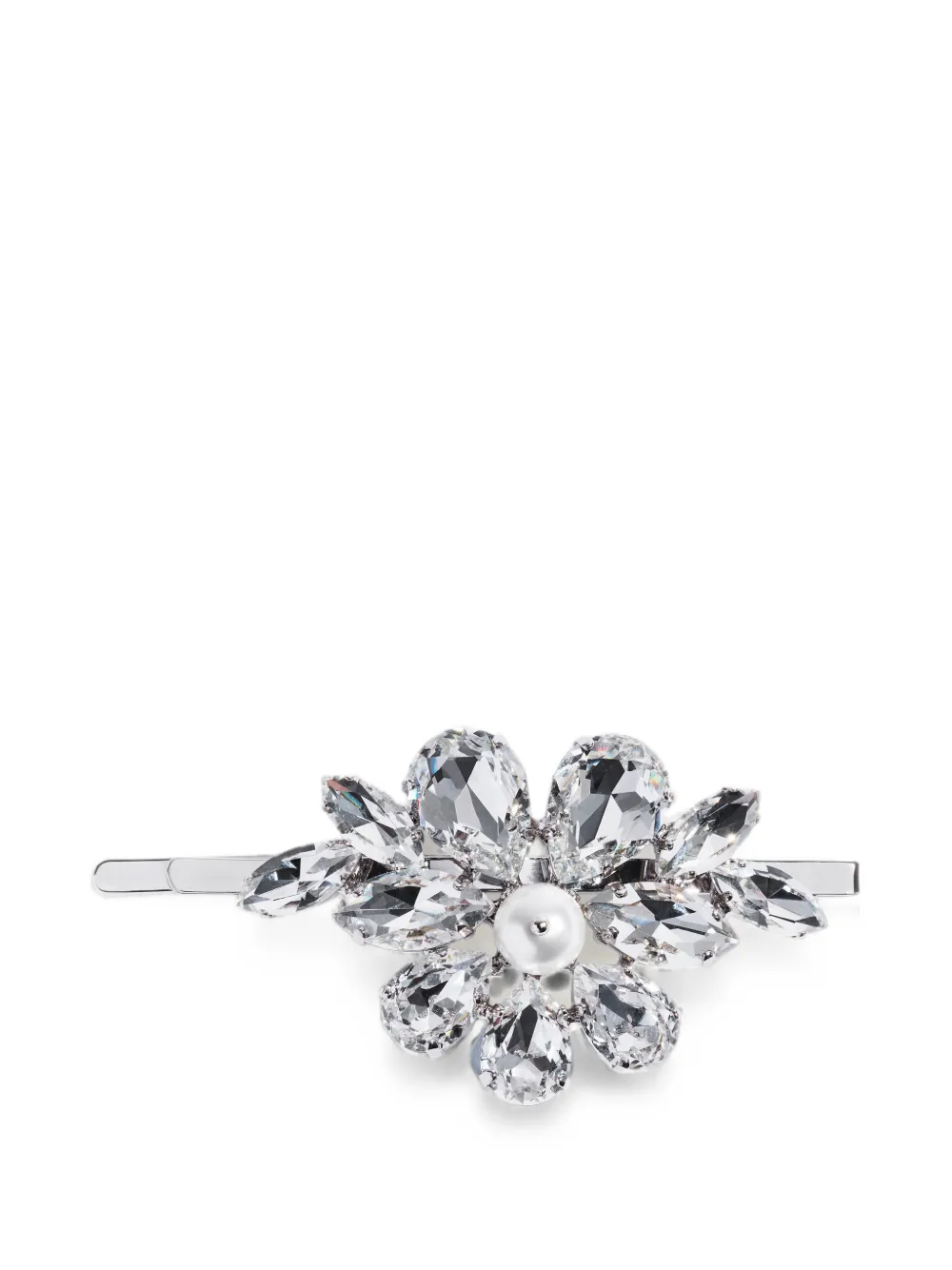 Simone Rocha Hellebore flower hair clip - Argento