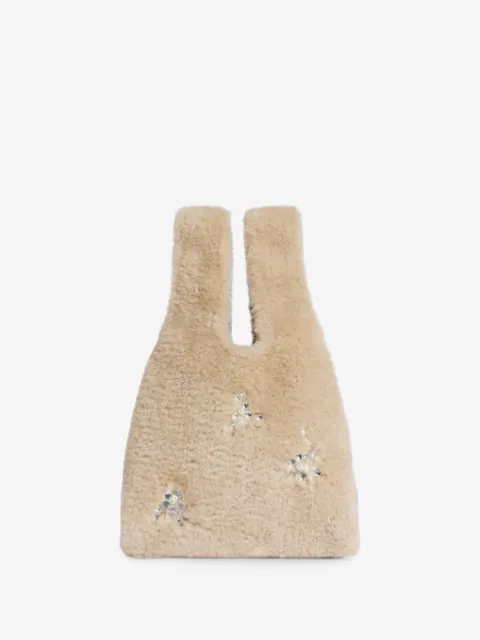 Simone Rocha Shopper verfraaid met imitatiebont